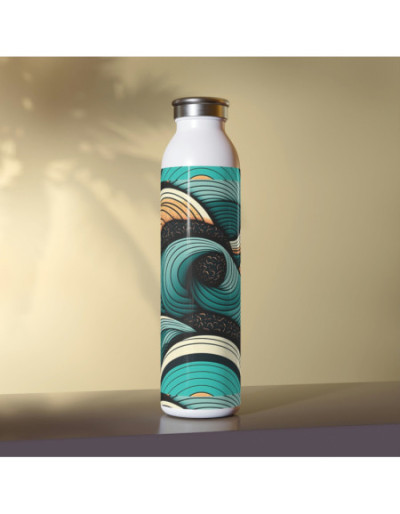 Design Waves Slim Water Bottle