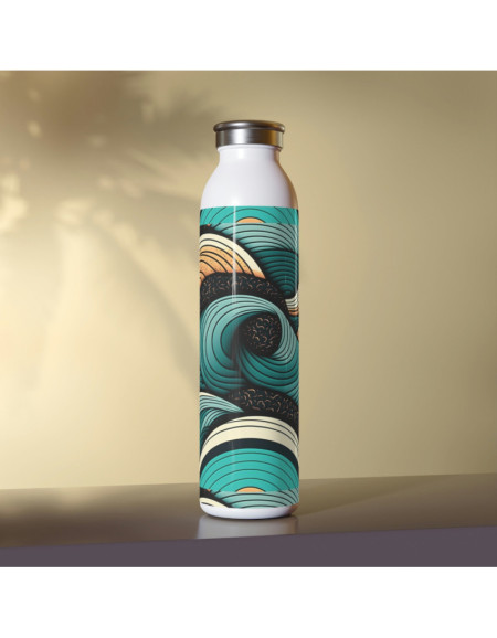 Design Waves Slim Water Bottle