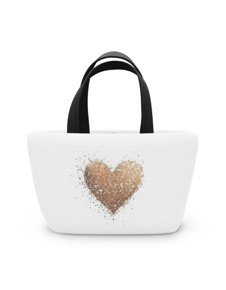 Glitter Heart Lunch Bag