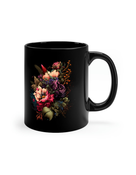 Dark Bouquet 11oz Black Mug