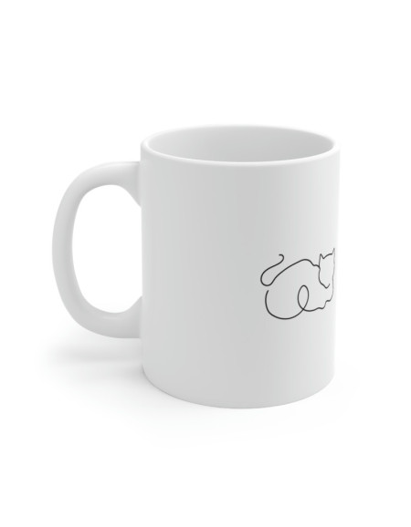 Minimalist Cat Ceramic Mug...