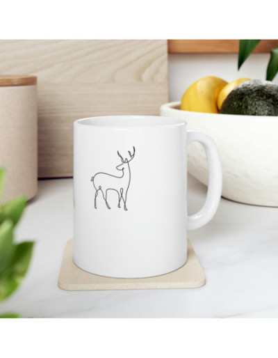 Minimalist Deer Ceramic Mug...